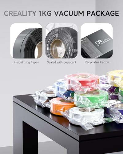 Creality PETG Filament Refill 1.75mm 3D Printer Filament, 1kg (2.2lb) Refilament for Bambu Lab Reusable Spool, Dimensional Accuracy ±0.03mm, Transparent Blue - color: 1kg Transparent Blue Petg Refill, size: 1.75 mm