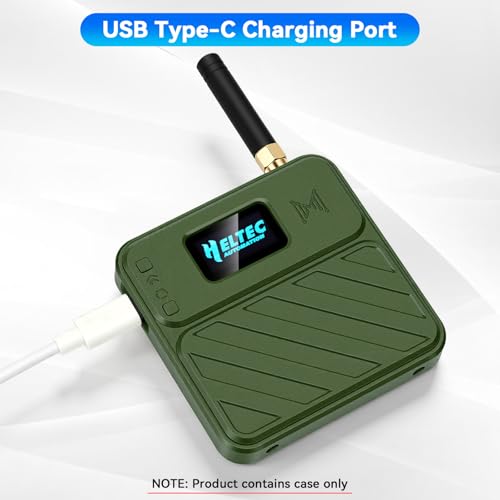 Heltec V3 Case for ESP32 LoRa V3 Development Board Custom Meshtastic Case with Antenna Port and Charging Slot (N32 Plus, Green) - color: Dark Green