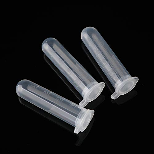 100Pcs 4ml Centrifuge Tubes Polypropylene Clear Graduated Tubes with Cap