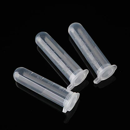 100Pcs 4ml Centrifuge Tubes Polypropylene Clear Graduated Tubes with Cap