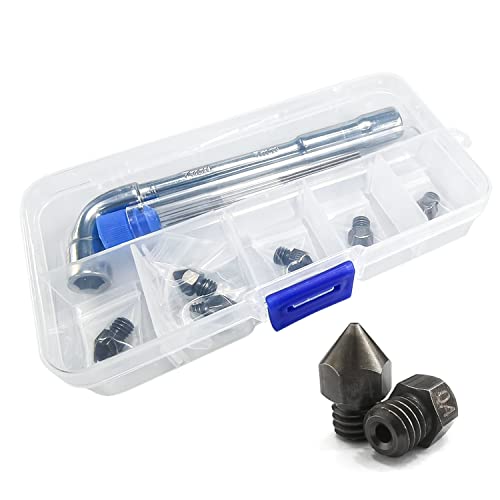 MK8 Nozzles Hardened Steel 3D Printer Extruders Nozzles - size: MK8 Hardened Steel, style: Kit: Various Nozzles