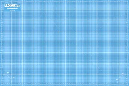 Proartek PK00078 Professional Cutting Mat, HM4060, 40 x 60 Inches; Self-Healing, Double-Sided Blue/Gray Mat for Quilting, Sewing, Hobbies & Crafting - size: 60"L x 40"W