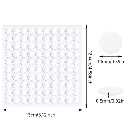 JANYUN 1000 Pcs Sticky Dots,10 mm Round Putty Clear Double Sided Tape - size: 10mm
