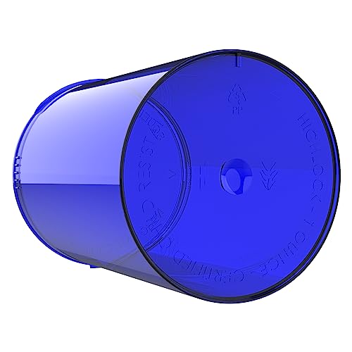 Dragon Chewer 160 Dram CR Plastic Packaging Pop Top Containers - Child Resistant Travel Holder Vial Bottles - 33 qty (Translucent Blue) - color: Translucent Blue