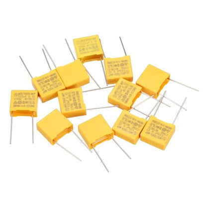 PATIKIL Safety Capacitors 12Pack 0.33uF AC 275V 10mm Pin Pitch 13x12x6mm - size: 10mm Pin Pitch, style: 0.33uF