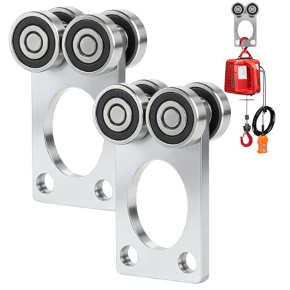 4 Wheel Trolley Assembly Rollers.Bearing Trolley Assembly.The top of the Trolley has Room for Set Screws, Allowing the use of a 1-5/8" high Strut Channel - style: A-4Wheel Trolley 2pcs