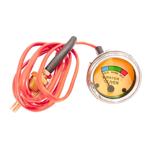 Oliver Tractor Gauge Set Temperature + Oil Pressure + Amp Meter 2” Yellow Dial Chrome Bezel,Fits Oliver Super 44 55 66 77 88 440 660, Replaces 7K344 1HA-344A 608744A 1HA7353 608747A (3 Pack)