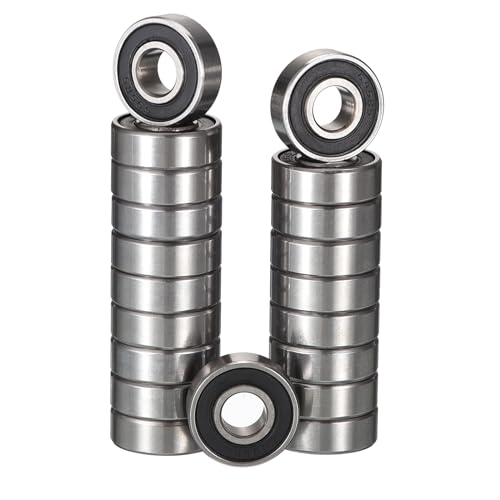 695-2RS Deep Groove Ball Bearings, ID 5mm x OD 13mm x Width 4mm Miniature Bearings, Double Rubber Sealed Ball Bearing Pre-Lubricated Chrome Steel Z2 Lever 20pcs - size: 695-2RS 5x13x4mm