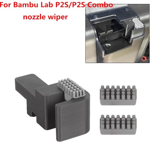 Cleaning Brush for Bambu Lab P2S/P2S Combo 3D Printer Nozzle Cleaning 2 Holder and 6 Cleaning Heads Lab P2S Nozzle Wipe(2pcs) - color: 2pcs