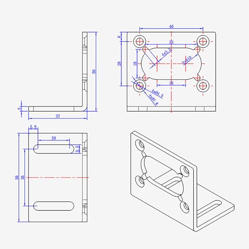 Black 31ZY Motor Mounting Bracket with Screws, Alloy Steel L-Shape Fixed Seat, DC Worm Geared Motor Holder - size: 31ZY