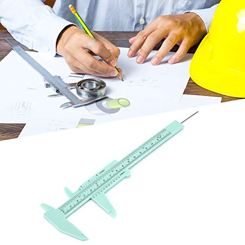 Eujgoov Plastic Vernier Caliper 150mm Double Rule Scale Measuring Tool - color: Green