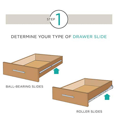 Liberty D68814C-W-TX 14-Inch Bottom Mount Drawer Slide, (Pack of 2) - size: 14 Inch (Pack of 2)
