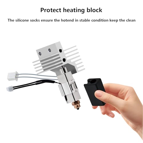 5PCS Silicone Sock for Elegoo Centauri Carbon, Heating Block Nozzle Protect Silicone Cover, High Temperature Resistance & Durable Silicion Sleeve for Centauri 3D Printer Parts Accessories - style: 5PCS Silicone Sock