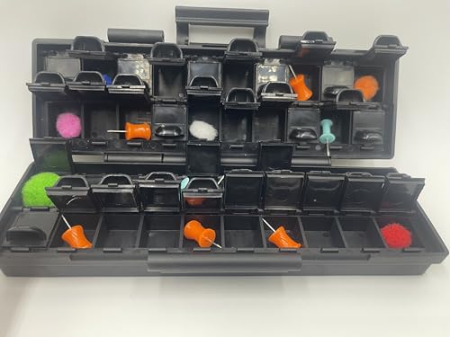AideTek 2pcs BOX-ALL 40 ESD Storage Container Compartments IC Chips Organizer Space-Saving Storage - style: 2pcs 40 Grids BOX