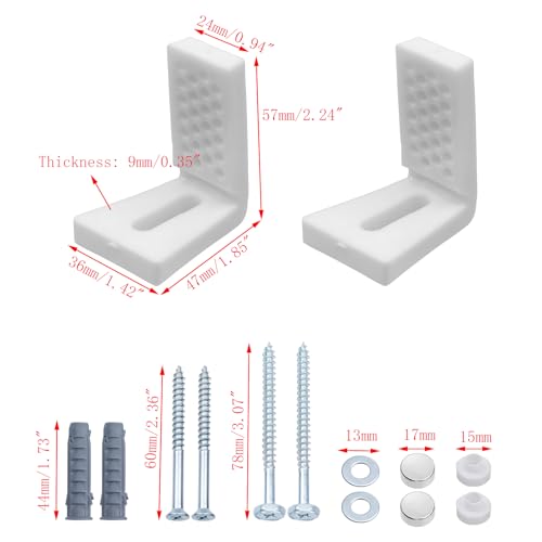 2 Set Toilet Seat Bolts, Small Size - size: 2.24"×1.85"