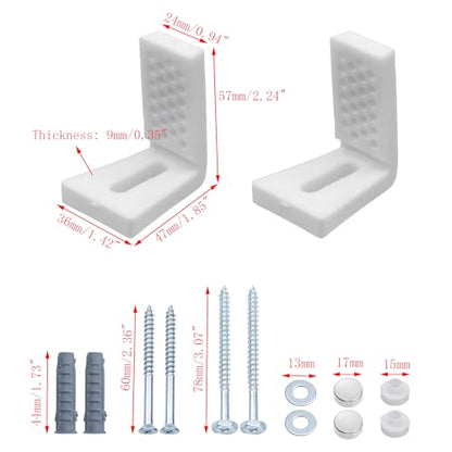 2 Set Toilet Seat Bolts, Small Size - size: 2.24"×1.85"