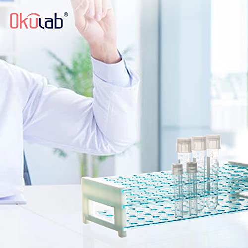 Detachable Plastic Tube Rack Set, 2pcs, Suitable for Tubes of Dia.≤17mm, 50 Holes Test Tube Holder, for Classroom, Lab,TTRP50A2 - size: 2 Pcs of 50 Holes,for Tubes of Dia.≤17mm