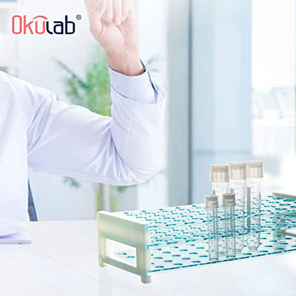 Detachable Plastic Tube Rack Set, 2pcs, Suitable for Tubes of Dia.≤17mm, 50 Holes Test Tube Holder, for Classroom, Lab,TTRP50A2 - size: 2 Pcs of 50 Holes,for Tubes of Dia.≤17mm