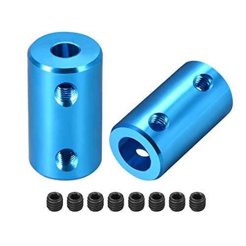 uxcell 5mm to 8mm Bore Rigid Coupling Set Screw L25XD14 Aluminum Alloy,Shaft Coupler Connector for 3D Printers, Motor Accessories,Blue,2pcs - color: Blue, size: 5mm to 8mm
