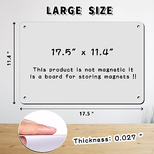 2Pack Magnetic Board 17.5" x 11.4" Magnet Bulletin Board is Suitable for displaying Notes, Photos,Magnetic Letters,Suitable for Walls, refrigerators, cabinets, etc - color: White, size: 2 Pack