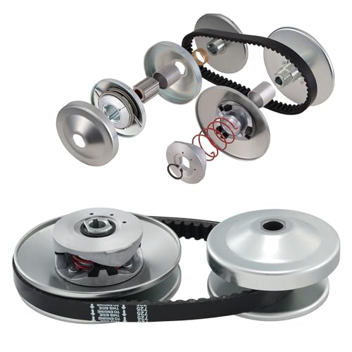 VEVOR Go-Kart Power Converter, 3/4" Clutch Kit for Go-Karts, 30 Series Asymmetrical Driver Pulley with Belt, Suitable for 2-8 HP Engines, Alternative to Comet 219552, Manco 5957, Yerf Dog Q43201W