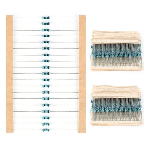 600Pcs 30 Values Resistor Kit 1/4W, 10R-1M RoHS CompliantResistor Assortment Kit Metal Carbon Film Fixed 1% Electrical Resistors Set...