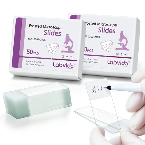 100pcs Frosted Microscope Slides, Dim.75x25x1mm, LVQ006A - color: LVQ006A