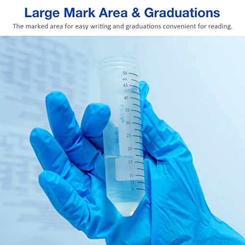 SimPure Centrifuge Tubes 50mL, Conical Tubes Sterile Screw Cap Tube 300Pc - size: 50mL-300Pcs