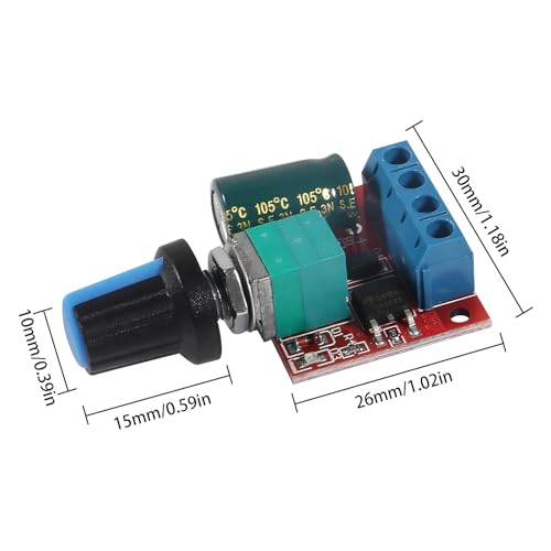 15pcs 5A Motor Speed Controller Module Mini DC Motor PWM Speed Controller Switch Control Controller Switch LED Dimmer 3V 6V 12V 24V 35V Max 90W