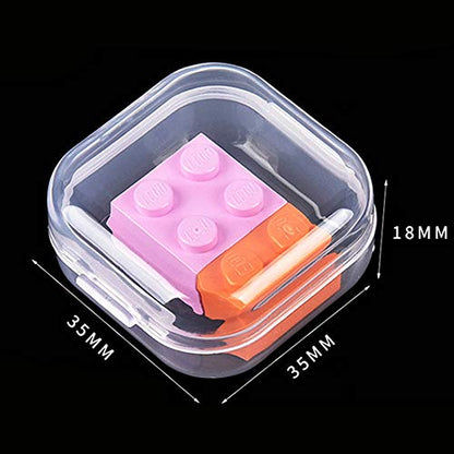 40-Pack Clear Square Plastic Storage Containers with Lids - size: 40 Pieces 1.37 x 1.37 x 0.7 Inches
