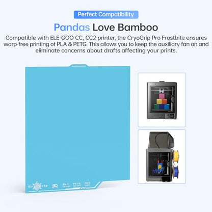 BIQU CryoGrip Pro Frostbite Cold Build Plate for Centauri Carbon/CC 2 - color: Frostbite-Blue, size: 260*286.5MM, style: Frostbite