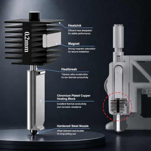 0.4mm Hotend Kit for Bambu Lab A1/A1 Mini, 3D Printer Parts Replacement Print Head for Bambu Lab A1/A1 Mini 3D Printer - size: 0.4mm, style: 1PCS