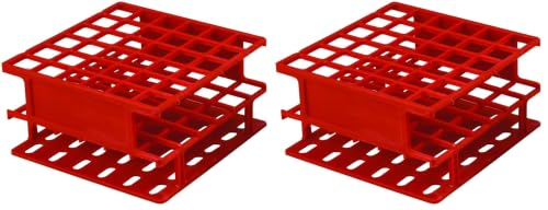 EISCO Test Tube Stand, Holds 36 Tubes - 0.75" Slots - Three Tier Grid Design (Pack of 2) - size: 0.75" square slots (Pack of 2)