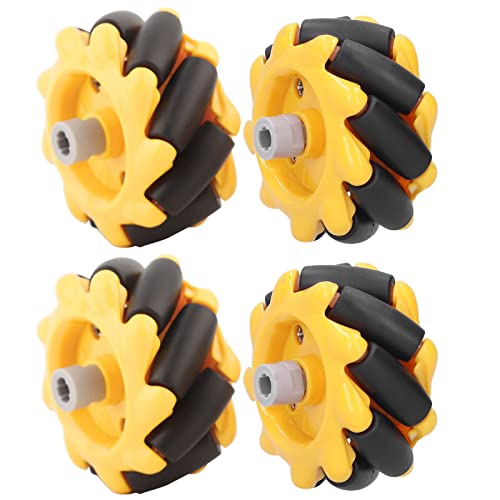 Wheel Robot Mecanum Wheel Smart Robot Car Parts Accessories Directional DIY Toy Components 48mm (Two Pairs)