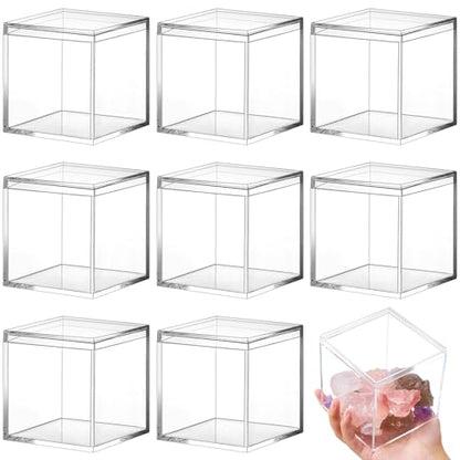 8 Pcs Clear Acrylic Box with Lid, 4.72 x 4.72 x 4.72 Inch, Classic Style - size: 4.72 x 4.72 x 4.72 Inch, style: Classic style