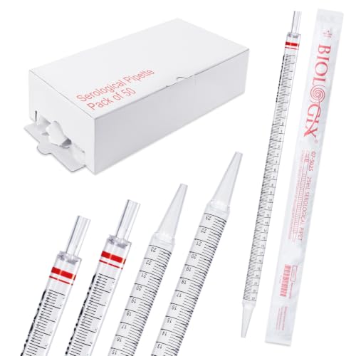 25mL Serological Pipette, 50Pcs Sterile Plastic Serological Pipet - size: 25ml-50Pcs