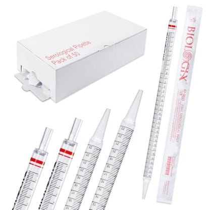 25mL Serological Pipette, 50Pcs Sterile Plastic Serological Pipet - size: 25ml-50Pcs