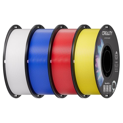 Creality PETG Filament 1.75mm, White & Blue & Yellow & Red, 4-Pack - color: 4*1kg White & Blue & Yellow & Red, size: 4kg