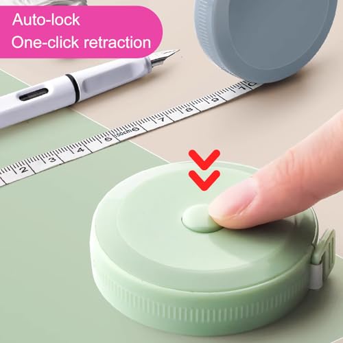 3-Pack Tape Measure Set for Body & Fabric, 60-Inch Soft Fashion Retractable Rulers, Dual-Scale Measurements for Sewing, Tailoring, and Crafts