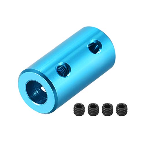 uxcell 5mm to 5mm Bore Rigid Coupling Set Screw L20XD10 Aluminum Alloy,Shaft Coupler Connector,Motor Accessories,Light Blue,2pcs - size: 5mm to 5mm