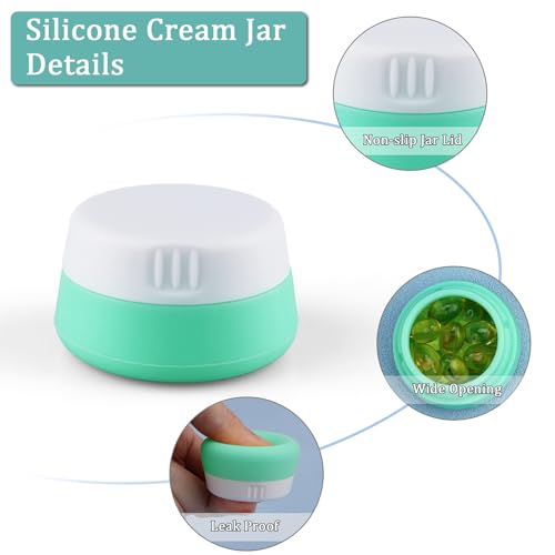 4-Piece Silicone Travel Jar and Squeeze Bottle Set - color: B-2green1blue1yellow
