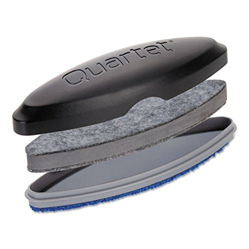 Quartet Eraser, Premium, 3-In-1, Whiteboard/Chalkboard, Magnetic, 6-1/2"x1-3/8", Black (BFEB3) - color: Black, size: 1 Pack