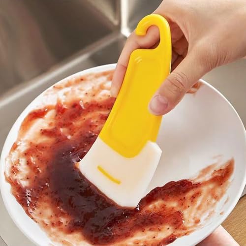 6Pcs Silicone Spatula for 3D Printing Resin Removal, 3D Printer Scraper Accessories, Resin Spatula, Kitchen Scraper Tool for Cleaning Dishes Pans Pots