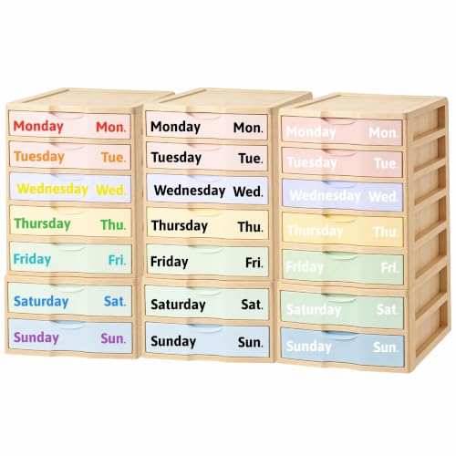 Days of The Week Stickers for Drawers Weekly Clothes Planners Labels Decals - color: Days Label