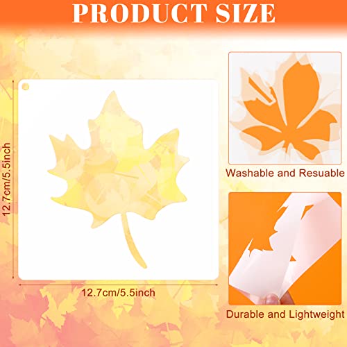 Tinlade 20 Pcs Fall Leaf Stencils Reusable Plastic Templates Leaf, Leaves - style: Leaves