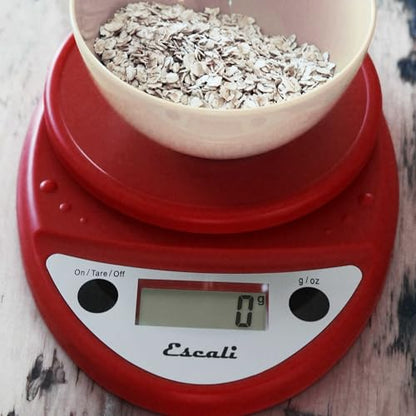 Escali Primo Digital Food Scale Multi-Functional Kitchen Scale and Baking Scale for Precise Weight Measuring and Portion Control, 8.5 x 6 x 1.5 inches, Warm Red - color: Warm Red