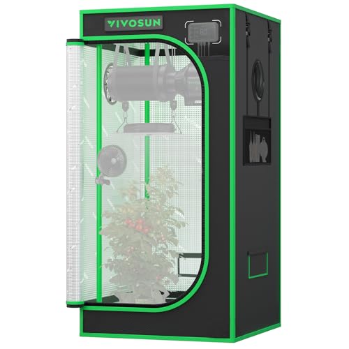VIVOSUN P224 PRO Grow Tent 2x2 Small Indoor Grow Tents 24"x24"x 48" - size: 24"x24"x48"