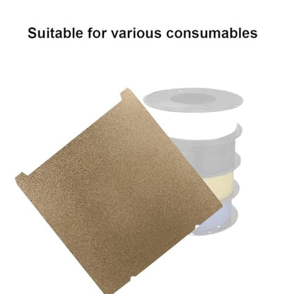 235X235MM Double Sided Textured PEI Sheet Heated Bed - color: Gold