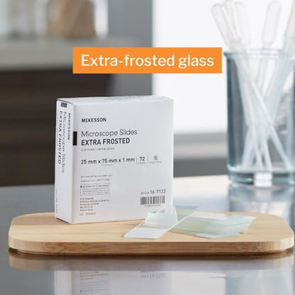 McKesson Microscope Slides, Flat, 25 x 75 x 1 mm, 1440 ct