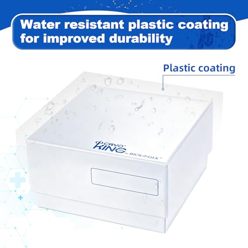 81-Well Cryo Boxes, Plastic Coating, 3 Inch Height, Case of 20 - size: 3 in,81-well